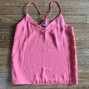 Mango xs orange/pink sleeveless blouse
